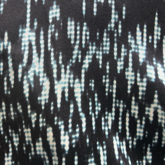 theory silk go go mini shift cocktail dress black abstract print size 2 XS - Picture 2 of 6